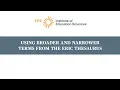 Using Broader and Narrower Terms from the ERIC Thesaurus