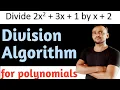 Division algorithm for polynomials division algorithm for class 10 division algorithm for class 9