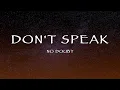 Download Lagu No Doubt - Don't Speak (Lyrics)