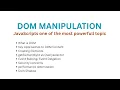 Javascript DOM Interview Question Creating Manipulating elements explained with examples