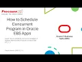 How to Schedule Concurrent Program in Oracle EBS Apps Oracle EBS R12