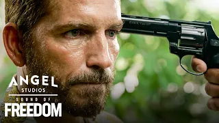the island raid scene sound of freedom 2023 jim caviezel angel studios movie clip