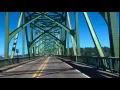 1947 Ford Old Henry drives the Coos Bay OR bridge