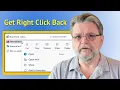Restore the Right-Click Menu in Windows 11