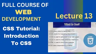 CSS Tutorial Introductions To CSS Inline CSS Internal CSS External CSS Web Development Lecture