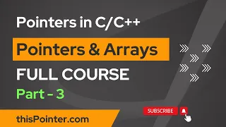 Pointers Arrays in Full Course - Pointers in for Beginners