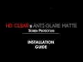 TECHGEAR CLEAR and TECHGEAR ANTI-GLARE MATTE Screen Protector Installation Guide