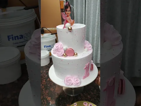 Two Tier Baby Birthday Cake Design #cakes #newcake #stepcake