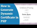How to Generate Dynamic Certificate in PHP