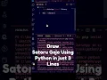 Draw Satoro gojo using python turtle