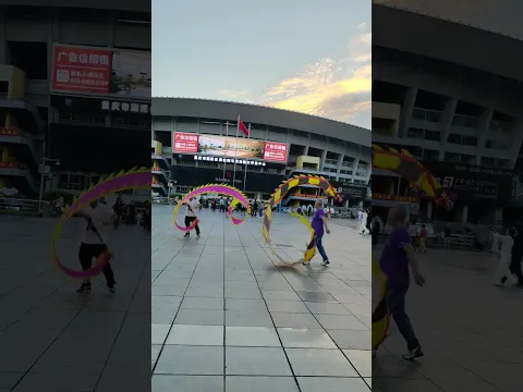 Beautiful dragon exercise at Olympic stadium #exercise #dragonball #OlympicChongqing #china