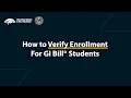 How to Verify Enrollment for GI Bill Students