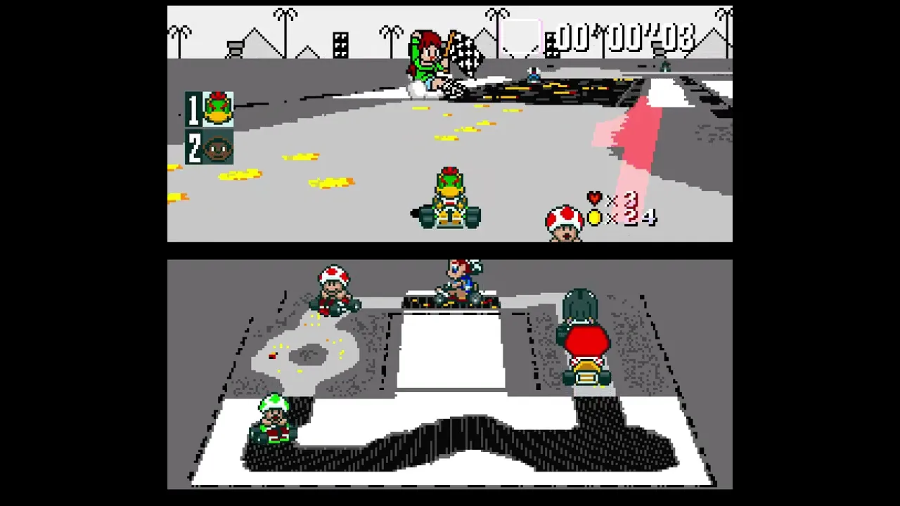 Super Retro Kart God Mode (Super Mario Kart Hack)