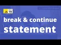 break and continue statement in JavaScript JavaScript Basics course