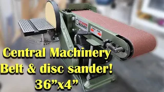 Central Machinery 4 x 36 Belt 6 Disc Sander - 97181