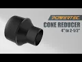 POWERTEC 4-Inch Hose to 2 - Inch Hose Cone Reducer 70136