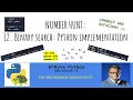 12 Number Hunt activity Implementing Binary Search in Python