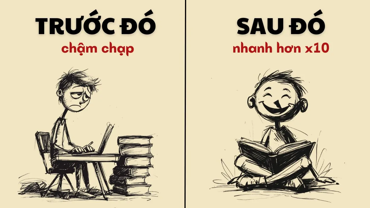 Outline Video Làm thế nào để HỌC NHANH đến mức cảm giác như đang GIAN LẬN?