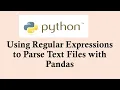 Python basic course Using Regular Expressions to Parse Text Files with Pandas