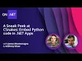 A Sneak Peek at CSnakes Embed Python code in NET Apps