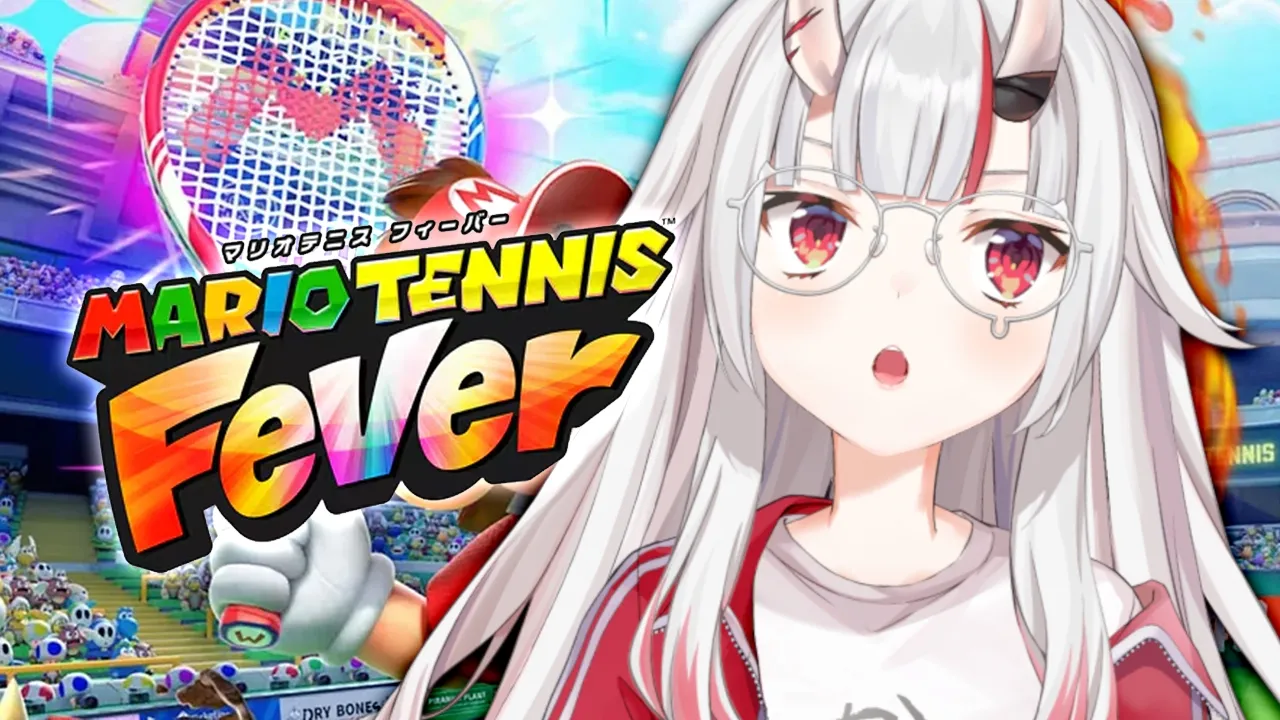 【マリオテニスフィーバー】このゲームってどどどどうやるんですか？汗【百鬼あやめ/ホロライブ】