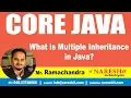 Core Java Tutorial What is Multiple Inheritance in Java Mr Ramachandra