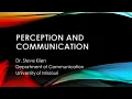 Perception and Communication