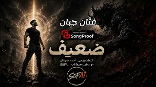 اغنية   ضعيف   احمد صوفان  فيديو كلمات       دندنها