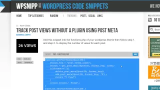 Responsive Wordpress Theme Tutorial Part 20 POST VIEW COUNT