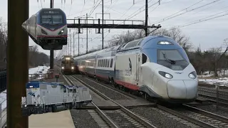 TONS of High Speed Passenger Action at Edison NJ on the NEC