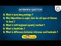 Session-24 9 30PM Live Object Class Methods Java Interview Question by JTC