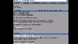 Commodore Amiga Packet Radio terminal program AmiCom using ARDOP via LinBPQ