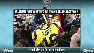 Will Jared Goff have a better season than Lamar Jackson Minus Three