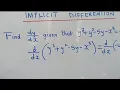 Implicit differentiation in calculus example 1