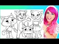 Coloring Cats Coloring Pages Unikitty 44 Cats Talking Tom Talking Angela Prismacolor Markers