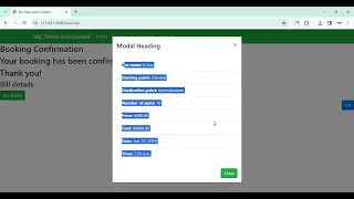 Bus Reservation in Django Python
