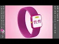 Adobe Illustrator Tutorial how to design 3D digital wrist watch stepbystep speed vector illustration
