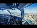 Boeing 737 Max Cagliari landing Cockpit view