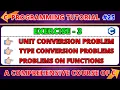Functions Unit Conversion and Type Conversion Exercise in C C Programming Course