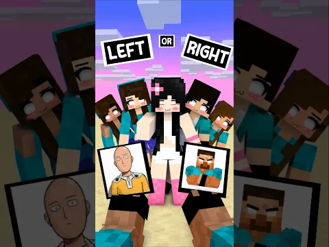 Help Girls Choose and Jump the Farthest #minecraft #shorts #newupload #helpherobrine