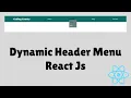 How to Create a Dynamic Menu in React JS Dynamic Menu in React JS
