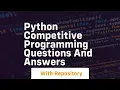 python competitive programming questions and answers