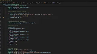 STUDENT GRADE CALCULATOR using JAVA