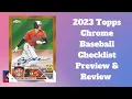 Everything You Need to Know Before Buying 2023 Topps Chrome Baseball Reviewing the Checklist