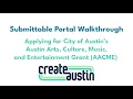 Submittable Walkthrough AACME Funding Programs - Intake Form