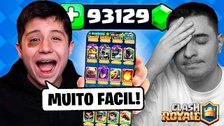 Meu priminho virou a criança MAIS GEMADA do Clash Royale!