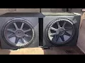 Two 15 inch kicker subwoofers 3000 watt brutus amp basss not boosted