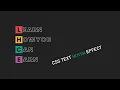 Ultimate Guide to HTML CSS Text Hover Animation Effects