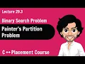 Painters Partition Problem C Placement Course Lecture 29 3