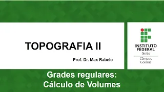 TOPOGRAFIA: CÁLCULO DE VOLUMES